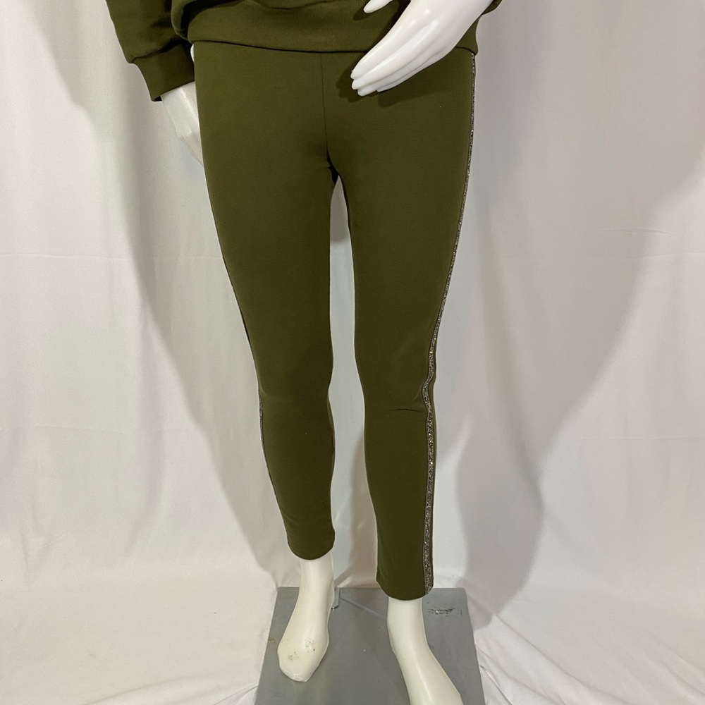 Beaded seam jogger pants